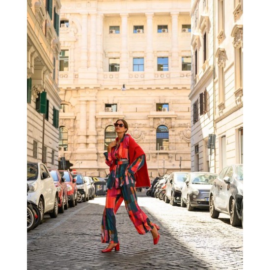 SO BOHEMIAN - Loretta Trousers Pixel Squares SB028PS