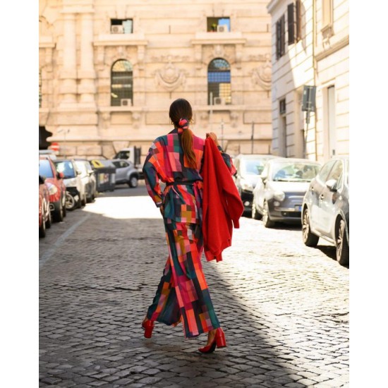 SO BOHEMIAN - Loretta Trousers Pixel Squares SB028PS