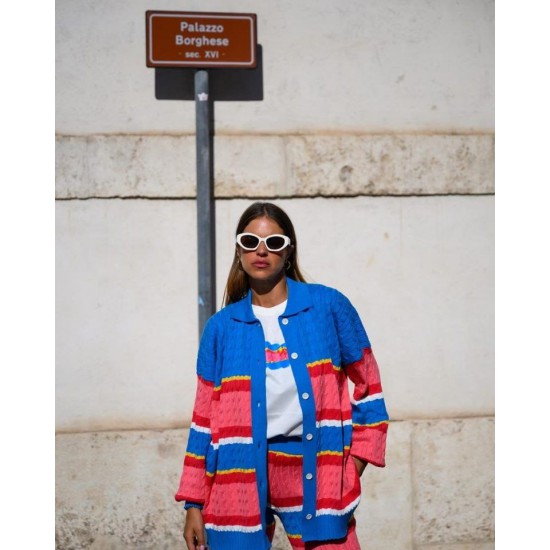 SO BOHEMIAN-Evie Trousers SBKN019 Multi Stripes