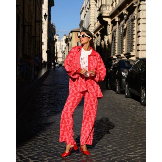 SO BOHEMIAN - Iris Trousers SBKN013RH Red Hearts