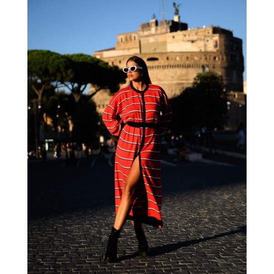 SO BOHEMIAN - Alexia Cardigan Dress Red SBKN04R (Κόκκινο)