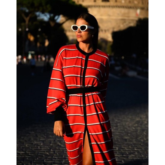SO BOHEMIAN - Alexia Cardigan Dress Red SBKN04R (Κόκκινο)