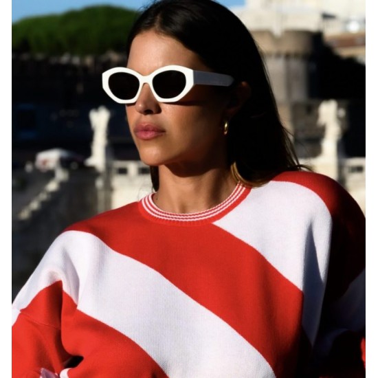 SO BOHEMIAN - Milena Dress Red & White SBKN016RW (Λευκό-Κ΄όκκινο)