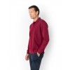 THE BOSTONIANS Men's Regular Fit Cotton Polo Pique Double Stripe Collar PL1151 B154BU Burgundy