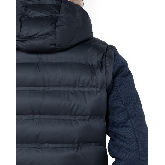 THE BOSTONIANS Ανδρικό Bomber Μπουφάν Με κουκούλα και Αποσπώμενα Μανίκια Κανονική Γραμμή W25026 B166BL Σκούρο Μπλε