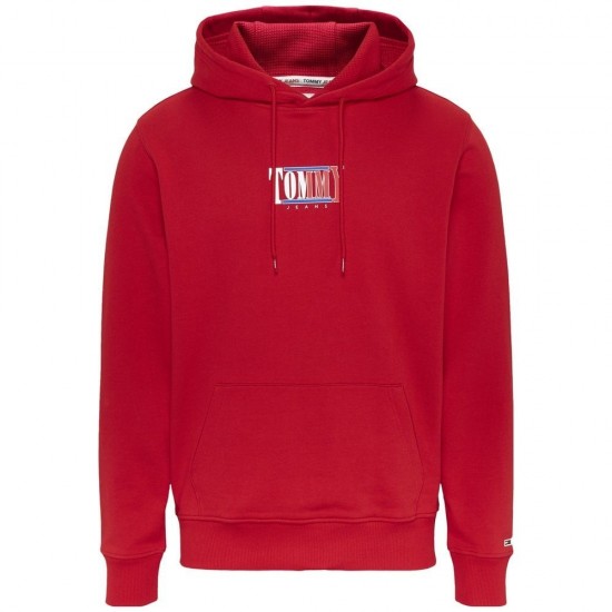 Tommy Jeans Ανδρικό Φούτερ Essential Graphic Hoodie (Κόκκινο)