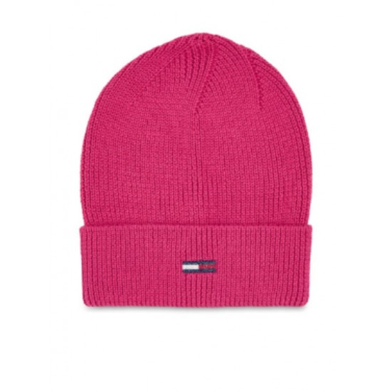 Tommy Jeans Γυναικείο Σκουφάκι TJW Flag Beanie AW0AW15474-TSA (Φούξια)