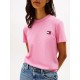 TOMMY JEANS Γυναικείο T-Shirt Badge Regular Fit Tee DW0DW20153-TVW (Φούξια)