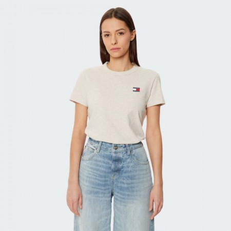 TOMMY JEANS Γυναικείο T-Shirt Badge Regular Fit Tee DW0DW20153-AE3 (Μπεζ)