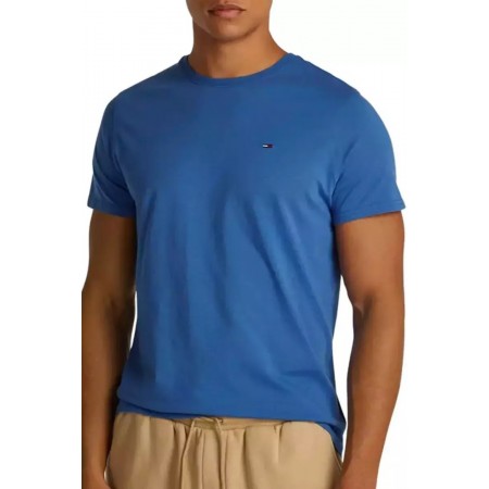Tommy Jeans Original Jersey Ανδρικό T-Shirt Slim Fit DM0DM04411-C6E (Μπλε Ανοιχτό)