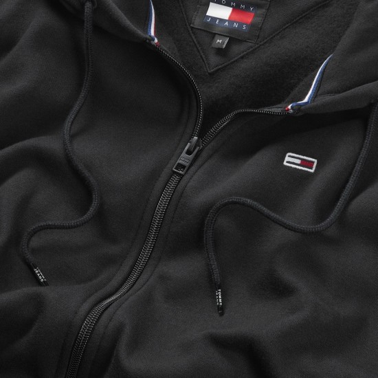 Tommy Jeans Ανδρική Ζακέτα Φούτερ Regular Zip Fleece Hoodie DM0DM020743-BDS(Μαύρο)
