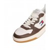 Tommy Jeans Ανδρικά Δερμάτινα Παπούτσια Cupsole Leather EM0EM01443-0LI (Ivory/Brown)