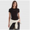 Tommy Jeans Γυναικείο Βαμβακερό T-Shirt Linear Tee Regular Fit DW0DW21550-BDS Black(Μαύρο)