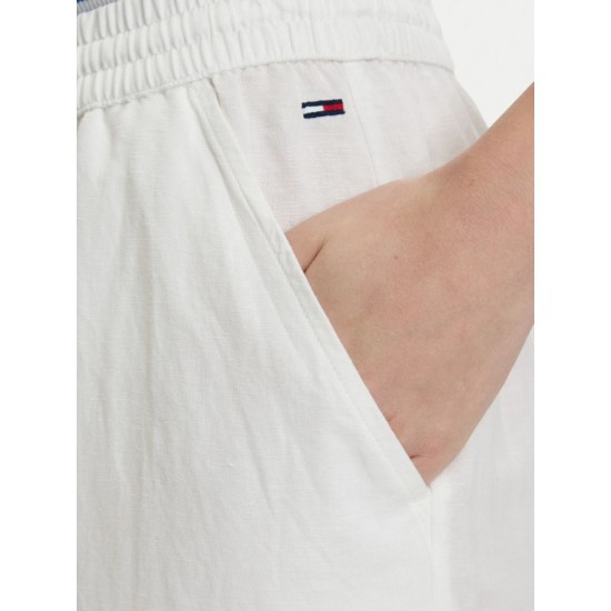 Tommy Jeans Γυναικείο Παντελόνι Λινό  TJW ESSENTIAL LINEN PANTS DW0DW22285-YBL(Λευκό)
