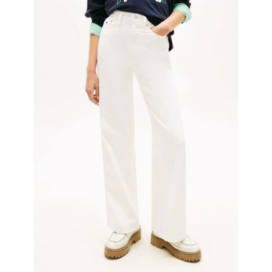 Tommy Jeans  Γυναικείο Jean Παντελόνι CLAIRE HR WD DW0DW22648-1D0(Λευκό)