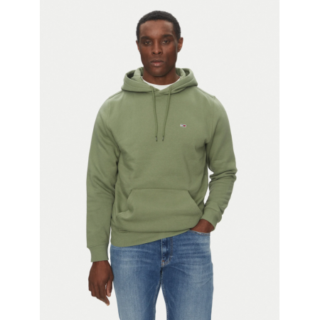 Tommy Jeans Ανδρικό Φούτερ Flag Logo Hoodie Regular Fit DM0DM20742-M1L (Utility Sage)