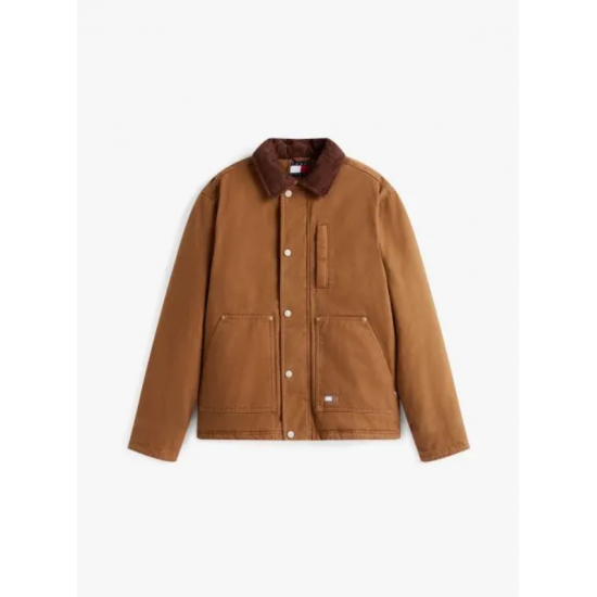 Tommy Jeans Ανδρικό Μπουφάν Twill Chore Jacket Regular Fit DM0DM22047-GVP Pecan Nut(Καφέ)