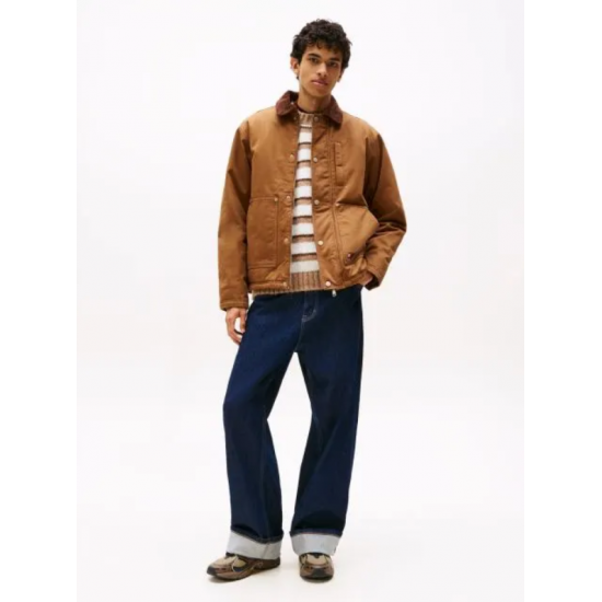 Tommy Jeans Ανδρικό Μπουφάν Twill Chore Jacket Regular Fit DM0DM22047-GVP Pecan Nut(Καφέ)