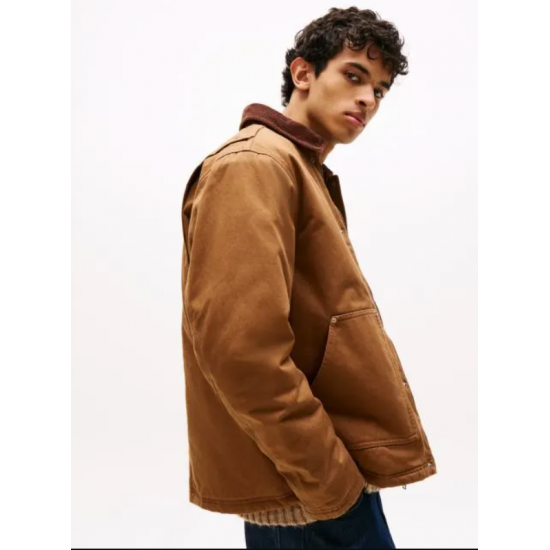 Tommy Jeans Ανδρικό Μπουφάν Twill Chore Jacket Regular Fit DM0DM22047-GVP Pecan Nut(Καφέ)