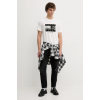TOMMY JEANS Ανδρικό T-shirt Regular Fit Photo Flag Tee DM0DM22464-YBL (Λευκό)