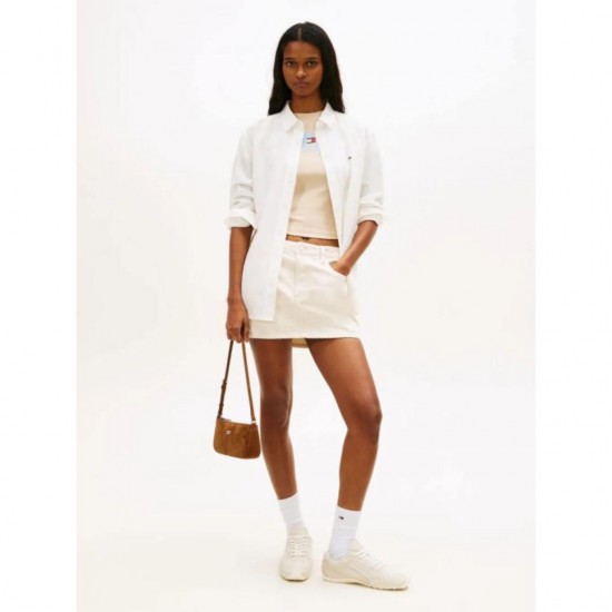 Tommy Jeans  Γυναικείο Λινό Πουκάμισο Relaxed Fit DW0DW22209-YBL(Λευκό)