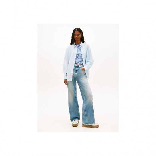 Tommy Jeans  Γυναικείο Λινό Πουκάμισο Relaxed Fit DW0DW22209-0A6(Γαλάζιο)