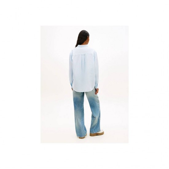 Tommy Jeans  Γυναικείο Λινό Πουκάμισο Relaxed Fit DW0DW22209-0A6(Γαλάζιο)