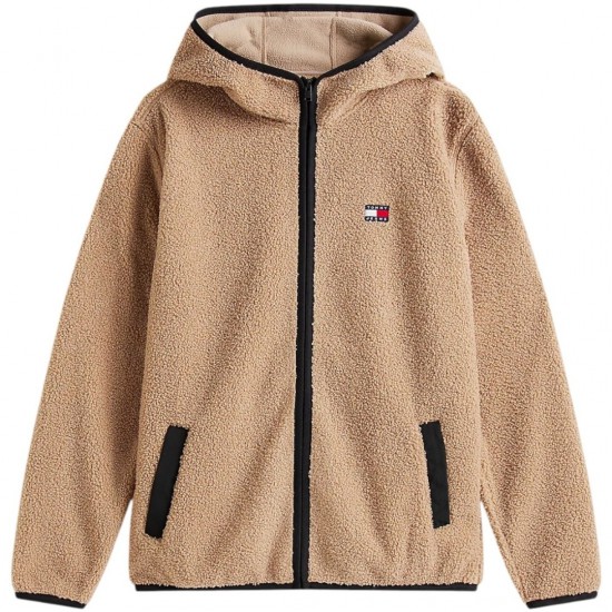 TOMMY JEANS Ανδρική Ζακέτα Μπουφάν Regular Fit Teddy Zip DM0DM19224-AFE (Μπεζ)