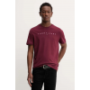 TOMMY JEANS Ανδρικό Βαμβακερό Regular Fit T-shirt Linear Logo Tee DM0DM20744-0KP (Μπορντό)
