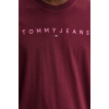 TOMMY JEANS Ανδρικό Βαμβακερό Regular Fit T-shirt Linear Logo Tee DM0DM20744-0KP (Μπορντό)