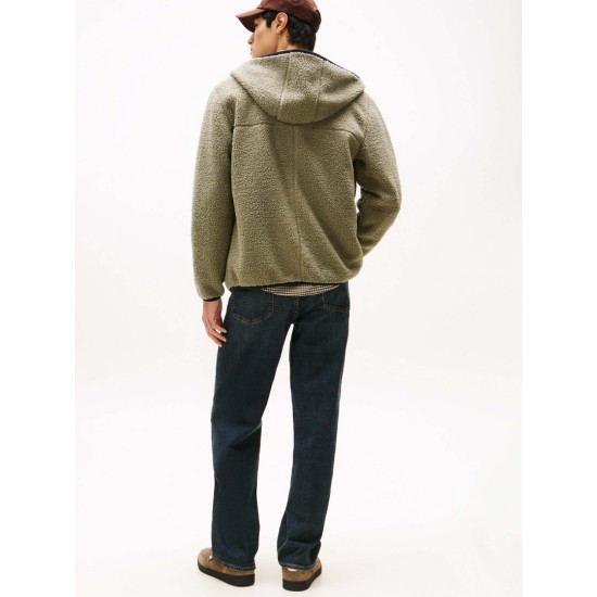 TOMMY JEANS Ανδρική Ζακέτα Μπουφάν Regular Fit Teddy Zip DM0DM19224-M1L (Πράσινο)