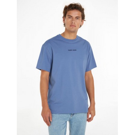 Tommy Jeans Ανδρικό Βαμβακερό T-shirt Regular Fit New Classics Tee DM0DM18266-C6C (Μπλε Ραφ)