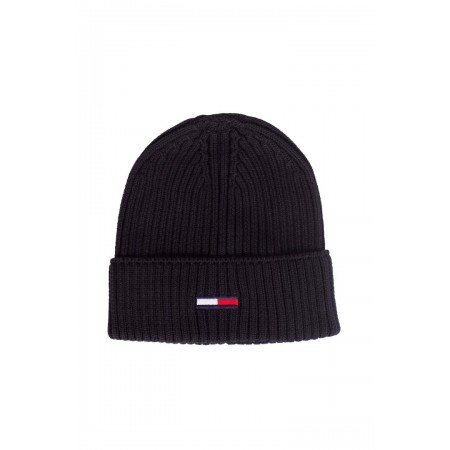 Tommy Jeans Unisex Σκούφος Flag Rib Beanie AM0AM11693-BDS (Μαύρο)