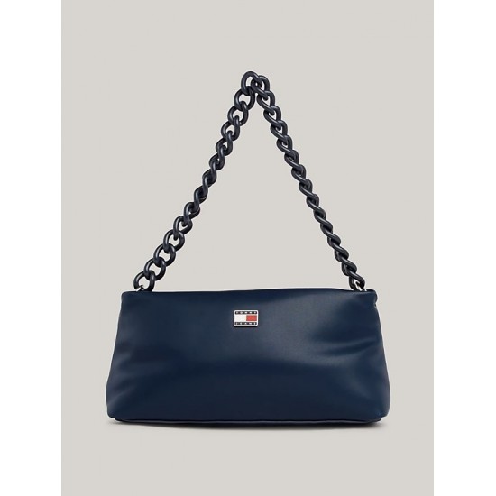 Tommy Jeans Γυναικεία Τσάντα Ώμου City-Wide Shoulder Bag 28 x 9.5 x 14 εκ AW0AW15937-C1G (Μπλε)