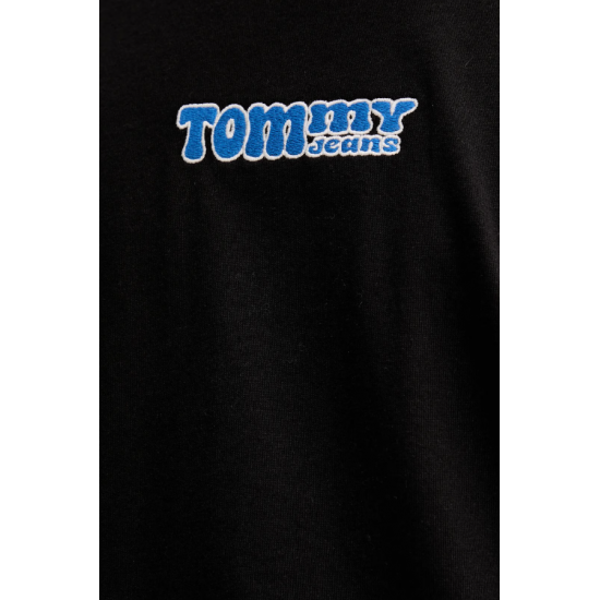 TOMMY JEANS Ανδρικό Βαμβακερό T-shirt Relaxed Fit Font Play Tee DM0DM22051-BDS (Μαύρο)