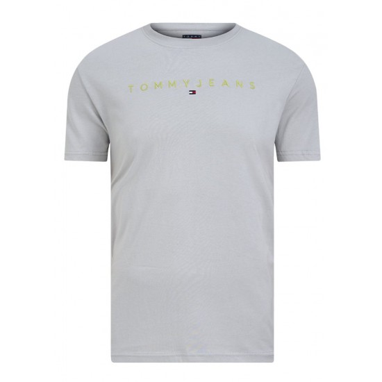 Tommy Jeans  Ανδρικό T-Shirt LINEAR LOGO TEE Regular Fit DM0DM20744-PS4(Γκρί)