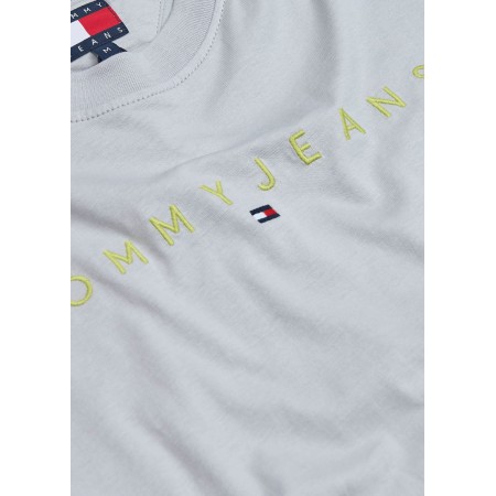 Tommy Jeans  Ανδρικό T-Shirt LINEAR LOGO TEE Regular Fit DM0DM20744-PS4(Γκρί)