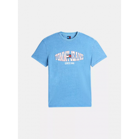 Tommy Jeans Ανδρικό T-Shirt LA WAVING FLAG EXT Regular Fit DM0DM22520-C38(Γαλάζιο)