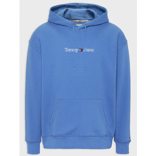 Tommy Jeans Ανδρικό Φούτερ με κουκούλα Linear Hoodie (Μπλε Ανοιχτό)