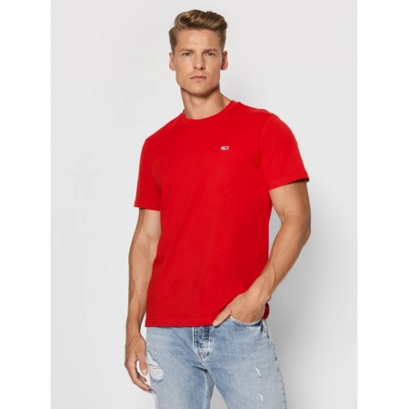 Tommy Jeans Ανδρικό T-shirt Slim Fit C neck Jersey DM0DM09598-XNL (Κόκκινο)