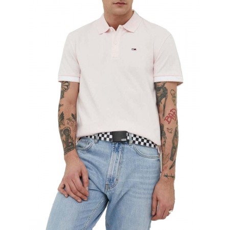 Tommy Jeans Ανδρικό Μπλουζάκι Polo Classic Essential DM0DM15751-TJ9 (Ροζ)