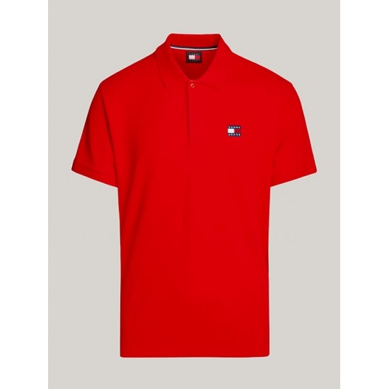 Tommy Jeans Ανδρική Μπλούζα Polo Regular Fit Badge Polo DM0DM18314-XNL (Κόκκινο)