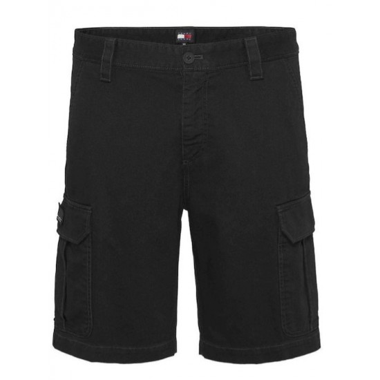 Tommy Jeans Ανδρική Βερμούδα Βαμβακερή Cargo με τσέπες Straight Ethan Cargo Shorts DM0DM18809-BDS (Μαύρο)