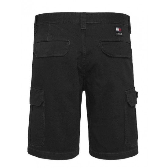 Tommy Jeans Ανδρική Βερμούδα Βαμβακερή Cargo με τσέπες Straight Ethan Cargo Shorts DM0DM18809-BDS (Μαύρο)