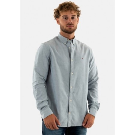 Tommy Jeans Ανδρικό Βαμβακερό Πουκάμισο Oxford Shirt Regular Fit DM0DM19134-CWG (Χακί)