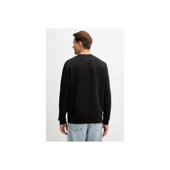 Tommy Jeans Ανδρικό Φούτερ Λαιμόκοψη Crew Neck Badge Sweatshirt Regular Fit DM0DM20741-BDS(Μαύρο)