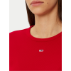 TOMMY JEANS Γυναικείο T-shirt Slim Fit Essential Rib SS Tee DW0DW17383-XME (Κόκκινο)