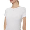 TOMMY JEANS Γυναικείο T-shirt Slim Fit Essential Rib SS Tee DW0DW17383-YBR (Λευκό) TOMMY JEANS Γυναικείο T-shirt Slim Fit Essential Rib SS Tee DW0DW17383-YBR (Λευκό)