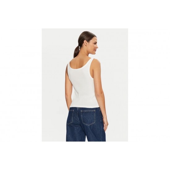 TOMMY JEANS Γυναικείο Αμάνικο Τοπ Slim Fit Button Tank Top DW0DW19492-YBL (Λευκό)