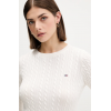 TOMMY JEANS Γυναικείο Βαμβακερό Πλεκτό Regular Fit Essential Sweater DW0DW22165-YBH (Λευκό)